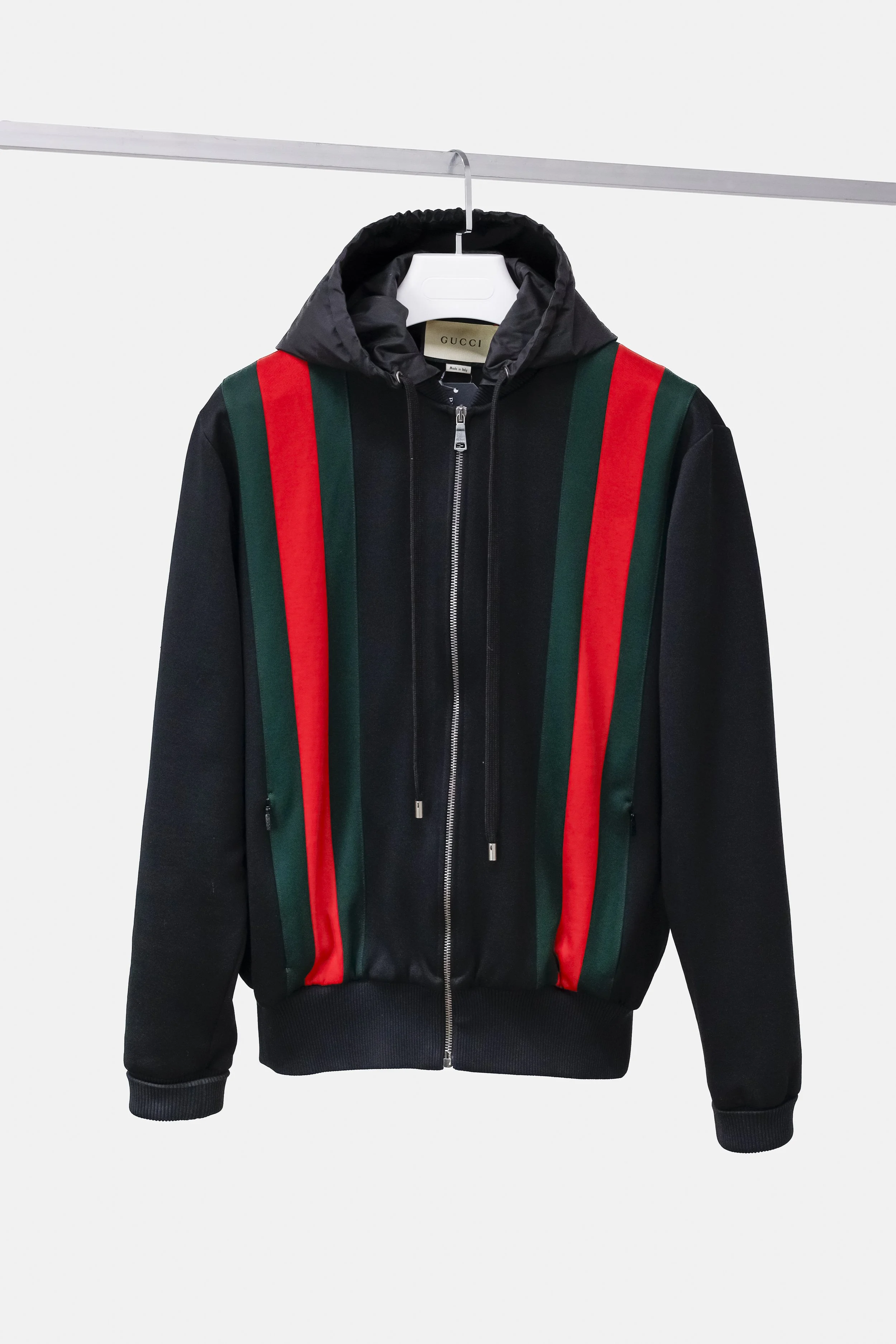 Gucci black bomber jacket hot sale